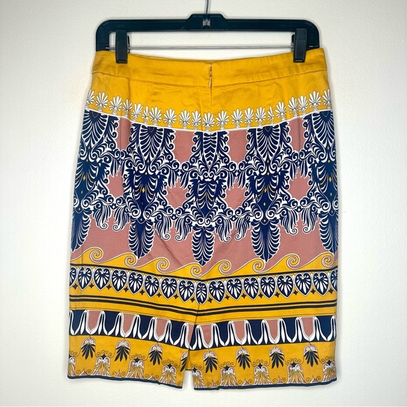 J. Crew Yellow and Pink Patterned Pencil Skirt Size 4 - Picture 5 of 9